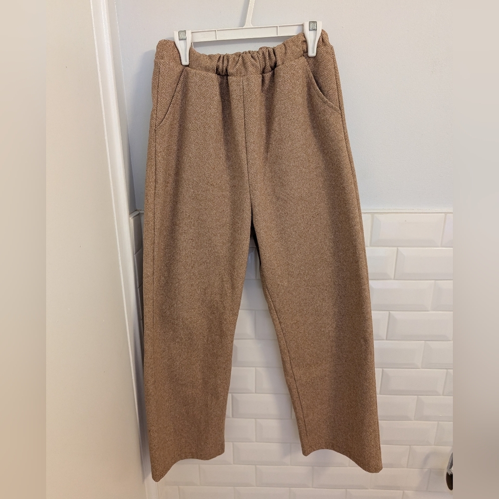Khaki Stretch-Waist Trousers